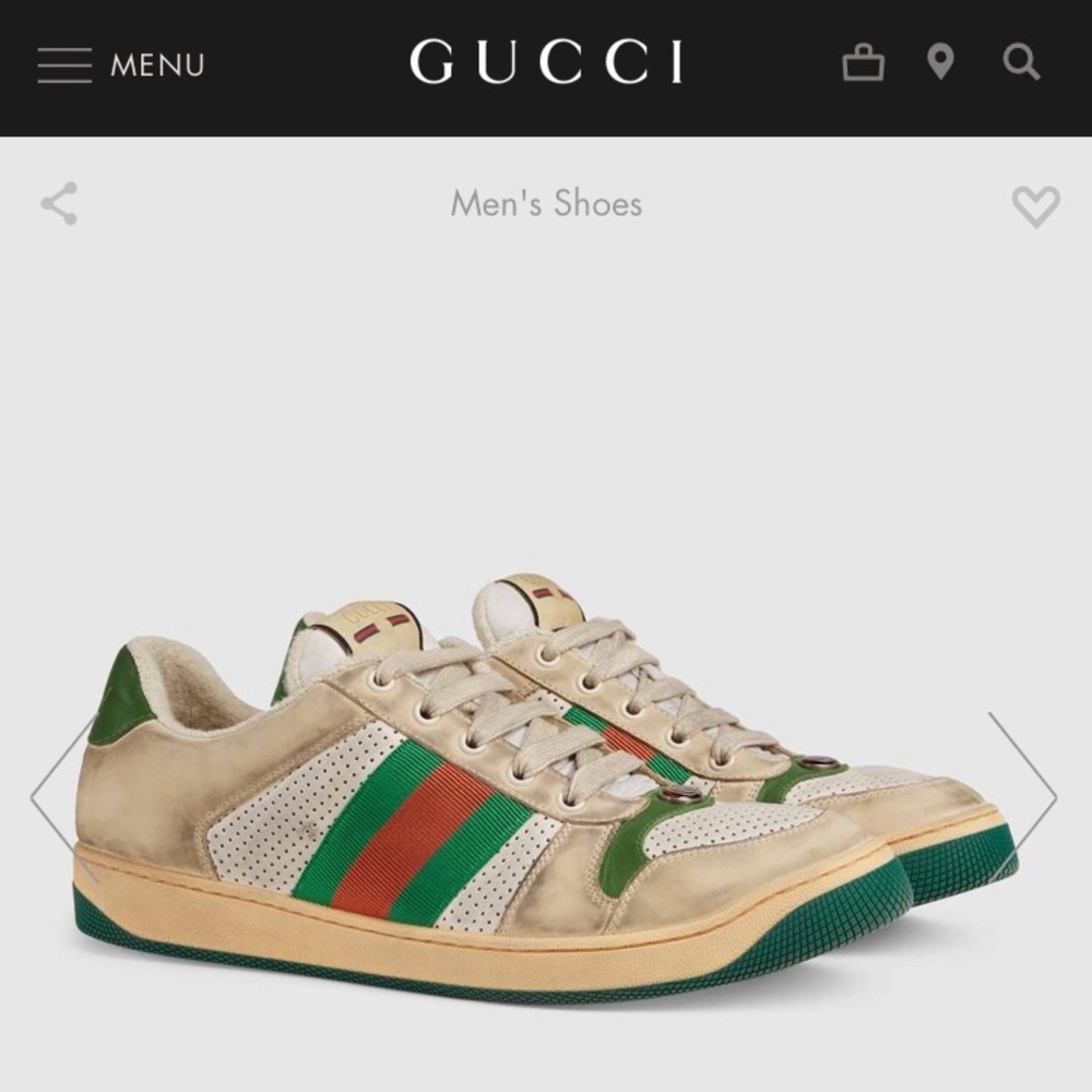 *sold* Gucci Screener Leather Sneakers (Mens)